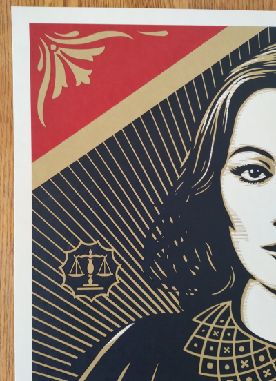 Shepard FAIREY (Obey) - Peace & Justice Woman 13  - Sérigraphie signée au crayon 2
