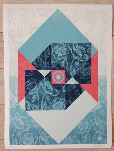 Shepard FAIREY (Obey) - The angles of sedation and destruction, 2023 - Sérigraphie signée au crayon 2