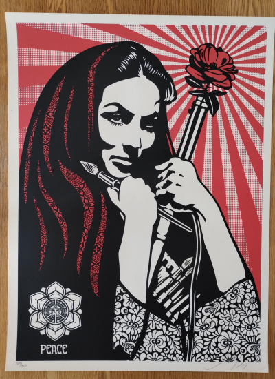 Shepard Fairey (Obey Giant) - Revolutionary Woman With Brush 2