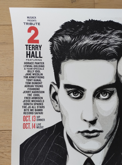 Shepard FAIREY (Obey) - MUSACK Terry Hall Tribute  - Sérigraphie signée au crayon 2