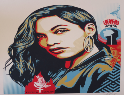Shepard FAIREY (Obey) -  Power and Equality Flower Edition  - Sérigraphie signée au crayon 2