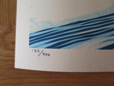 Shepard FAIREY (Obey) - Wave of Distress (Blue), 2021 - Sérigraphie signée au crayon 2