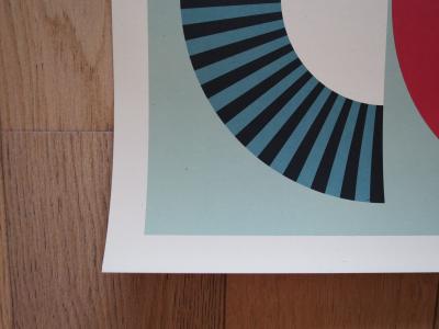 Shepard FAIREY (Obey) - GEOMETRIC DOVE Red, 2021 - Sérigraphie signée au crayon 2