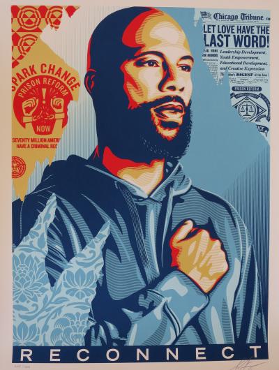 Shepard FAIREY (Obey) - Reconnect, 2021 - Sérigraphie signée au crayon 2