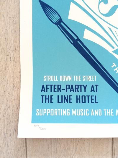 Shepard FAIREY (Obey) - Adopts The Art Lotus 2019 - Sérigraphie signée au crayon 2