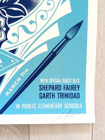 Shepard FAIREY (Obey) - Adopts The Art Lotus 2019 - Sérigraphie signée au crayon 2