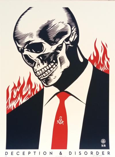 Shepard FAIREY (Obey) - Deception Disorder - Sérigraphie signée au crayon 2