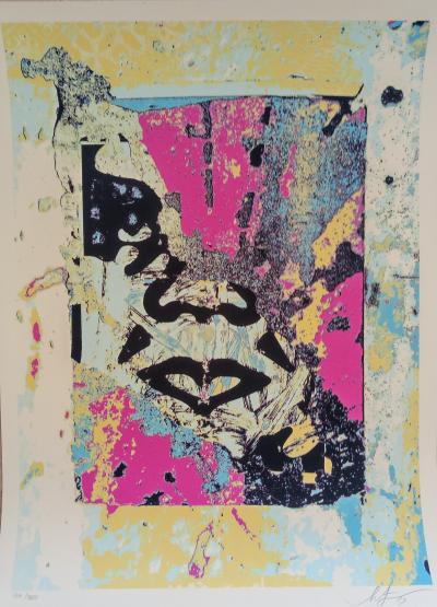 Shepard FAIREY (Obey) - Enhanced Disintegration Pink 2017 - Sérigraphie signée au crayon 2