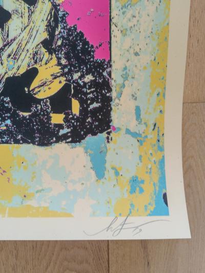 Shepard FAIREY (Obey) - Enhanced Disintegration Pink 2017 - Sérigraphie signée au crayon 2