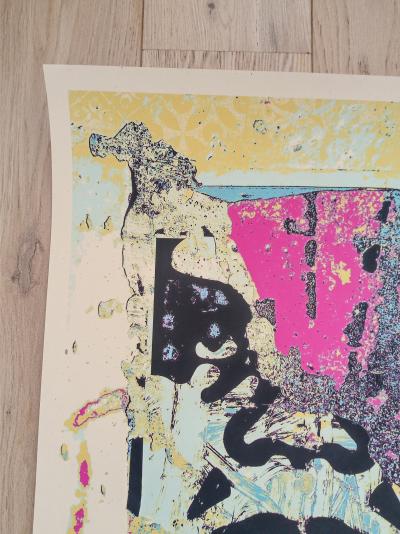 Shepard FAIREY (Obey) - Enhanced Disintegration Pink 2017 - Sérigraphie signée au crayon 2