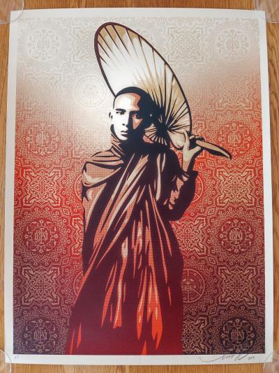 Shepard FAIREY (Obey) - Burmese Monk, 2009 - Sérigraphie signée au crayon 2