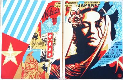 Shepard FAIREY (Obey) - welcome visitor 2017 - Sérigraphie signée au crayon 2