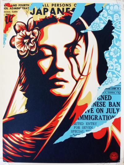 Shepard FAIREY (Obey) - welcome visitor 2017 - Sérigraphie signée au crayon 2
