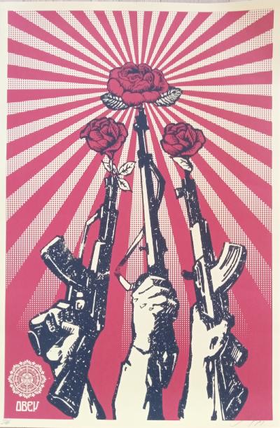 Shepard FAIREY (Obey) - Guns and Roses, 2007 - Sérigraphie signée au crayon 2