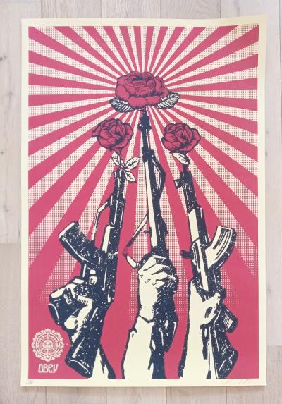 Shepard FAIREY (Obey) - Guns and Roses, 2007 - Sérigraphie signée au crayon 2