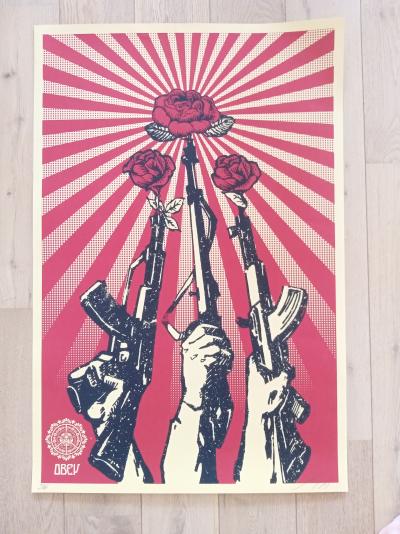 Shepard FAIREY (Obey) - Guns and Roses, 2007 - Sérigraphie signée au crayon 2