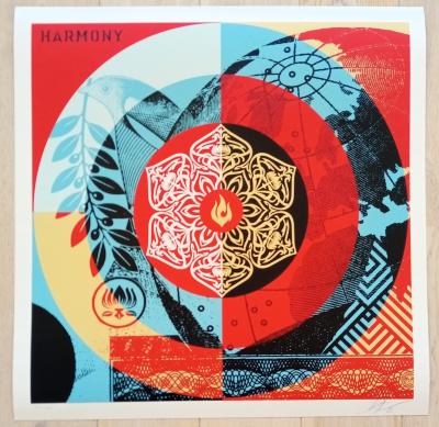 Shepard FAIREY (Obey) - Constructivist Banner Black - Sérigraphie signée au crayon 2