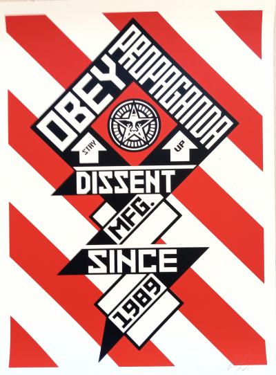 Shepard FAIREY (Obey) - Constructivist Banner - Sérigraphie signée au crayon 2