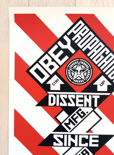 Shepard FAIREY (Obey) - Constructivist Banner - Sérigraphie signée au crayon 2