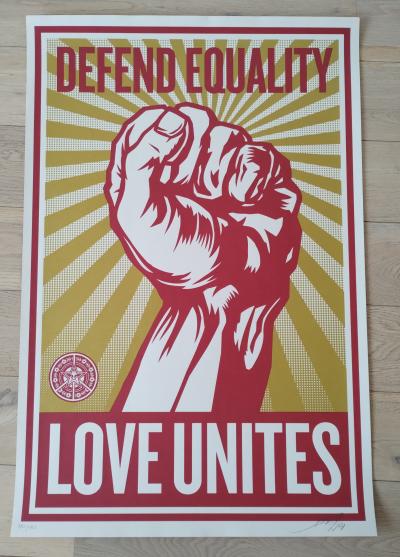 Shepard FAIREY (Obey) - Love Unites 2008 - Sérigraphie signée au crayon 2