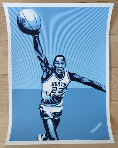 Shepard FAIREY (Obey) - Jordan UNC 2009 - Sérigraphie signée au crayon 2