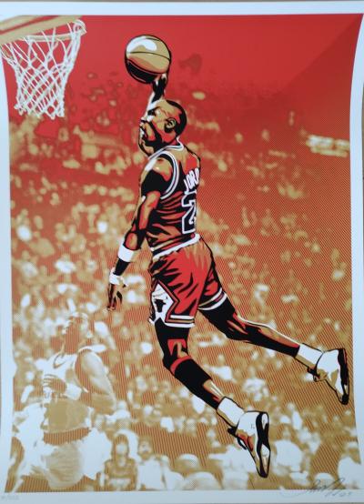 Shepard FAIREY (Obey) - Jordan Bulls 2009 - Sérigraphie signée au crayon 2