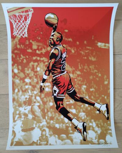 Shepard FAIREY (Obey) - Jordan Bulls 2009 - Sérigraphie signée au crayon 2
