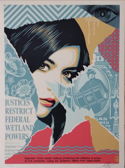 Shepard FAIREY (Obey) - Wetland Powers 2023 - Sérigraphie signée au crayon 2