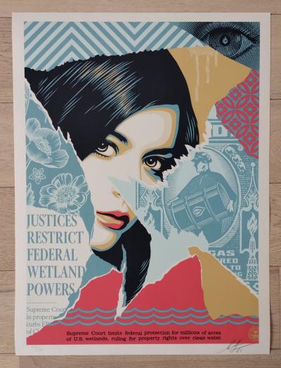 Shepard FAIREY (Obey) - Wetland Powers 2023 - Sérigraphie signée au crayon 2