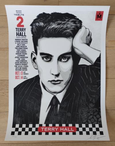 Shepard FAIREY (Obey) - MUSACK Terry Hall Tribute  - Sérigraphie signée au crayon 2
