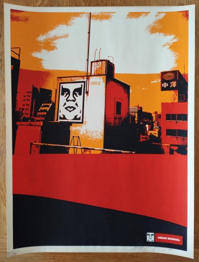 Shepard FAIREY (Obey) - Osaka roof 2000 Fairey  - Sérigraphie signée, numerotée au crayon 2