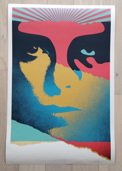 Shepard FAIREY (Obey) - A Cracked Icon - Sérigraphie signée au crayon 2