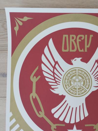 Shepard Fairey (Obey Giant) Peace & Freedom Colombe Holiday 2014 - Sérigraphie, signée numérotée 2
