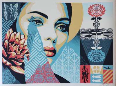 Shepard Fairey (Obey Giant) Harmonious Elements 2025 - Sérigraphie, signée numérotée 2