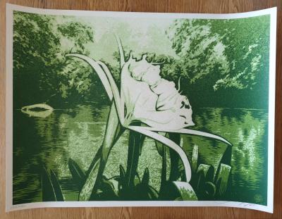 Shepard Fairey (Obey Giant) Spider Lily - Sérigraphie 2