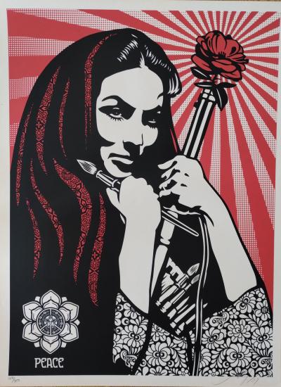 Shepard Fairey (Obey Giant) - Revolutionary Woman With Brush 2