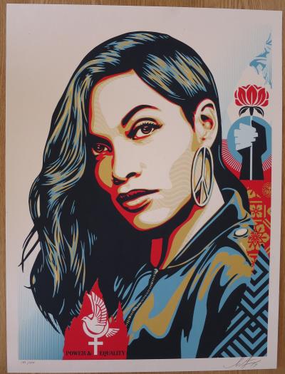 Shepard FAIREY (Obey) -  Power and Equality Flower Edition  - Sérigraphie signée au crayon 2