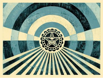 Shepard FAIREY (Obey) - Tunnel Vision Version 2 (Alternate Blue), 2018 - Sérigraphie signée au crayon 2