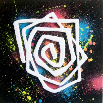 CLALY - Colors spirale, 2019 - Technique mixte sur toile 2