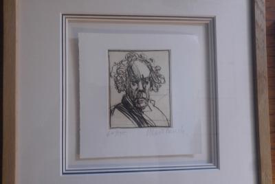 Claude WEISBUCH - Autoportrait - Gravure signée au crayon 2
