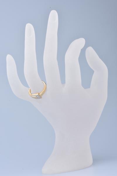 Bague Ceinture en or jaune 18 carats composée de 16 diamants taille brillant 2