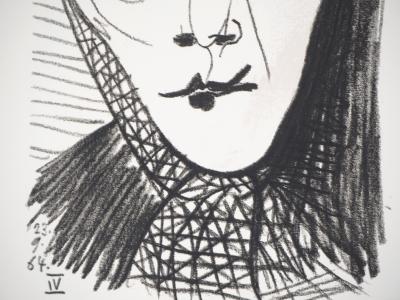 Pablo PICASSO (d’après) : Femme au foulard noir - Lithographie, 1970 2
