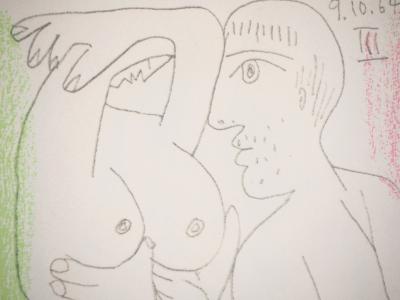 Pablo PICASSO (d’après) : L’étreinte, 1964 - Lithographie 2