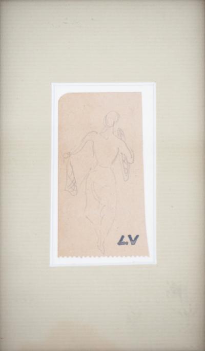 Louis VALTAT : Silhouette féminine - Dessin original signé 2