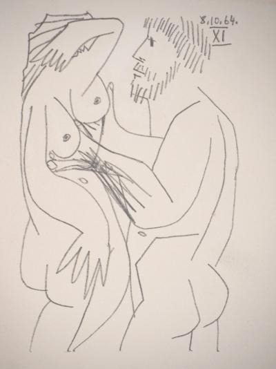 Pablo PICASSO (d’après) : Les amants - Lithographie, 1970 2