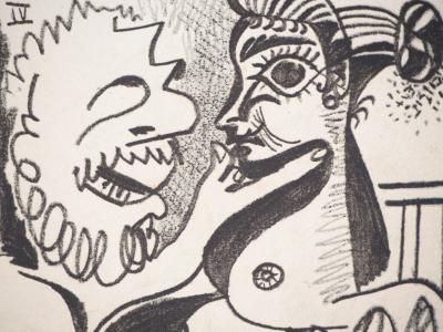 Pablo PICASSO (d’après) : Scène érotique - Lithographie, 1970 2