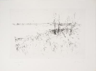 Yves Jean COMMERE : Bord de lac - Gravure originale signée 2