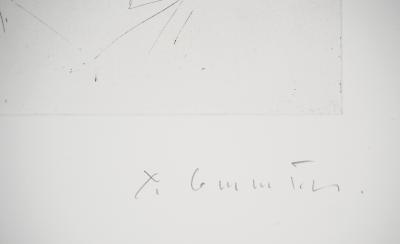 Yves Jean COMMERE : Bord de lac - Gravure originale signée 2