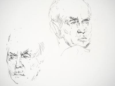 Yves- Jean COMMERE : Trois visages - Gravure originale signée 2