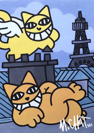 M.CHAT (Thomas Vuile) - Chats Parisiens - Sérigraphie 2